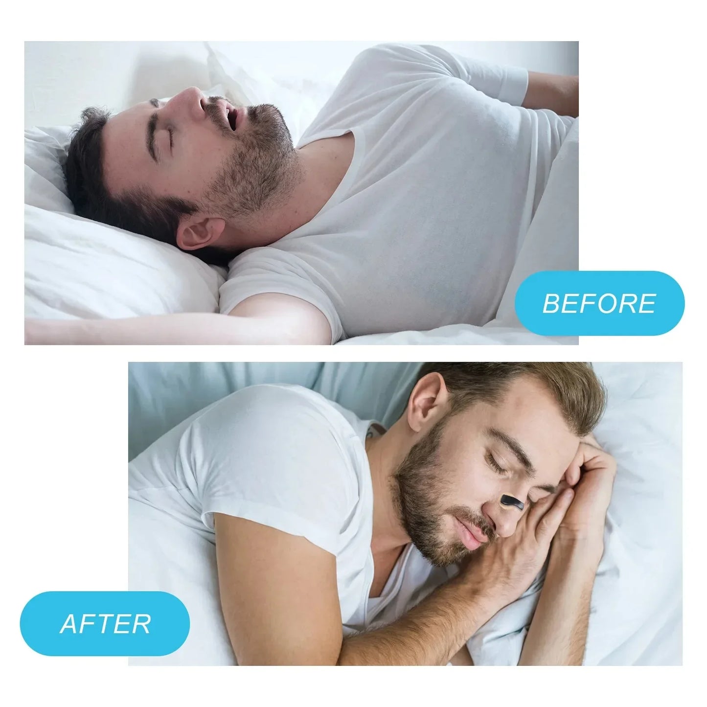 Anti-Snoring Nose Clip Kit with Magnetic Strips Nasal Breathing Dilators for Improved Sleep & Sports Performance Snore Prevention Combo